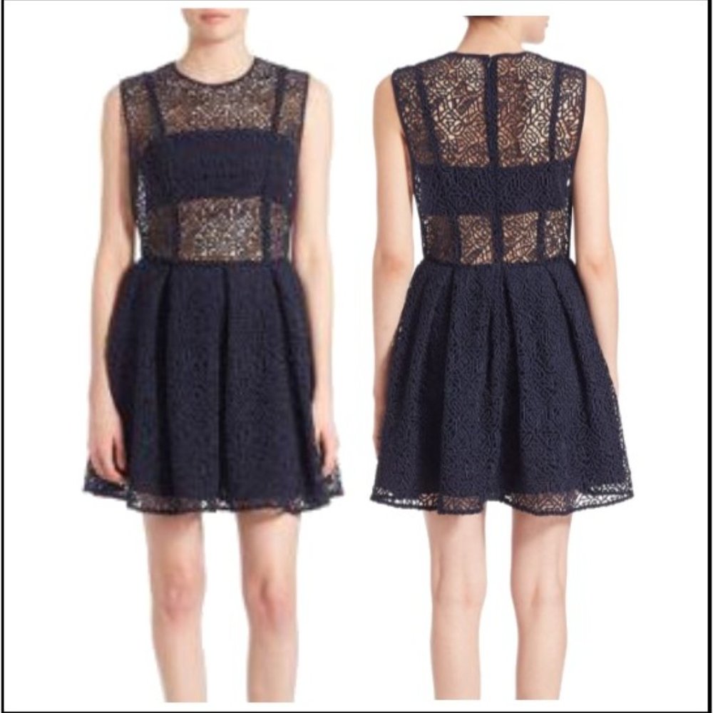 Prose & Poetry Star Geo-Navy Mini Dress - Lg - NWT